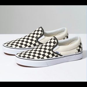 Checkerboard Slip On Vans